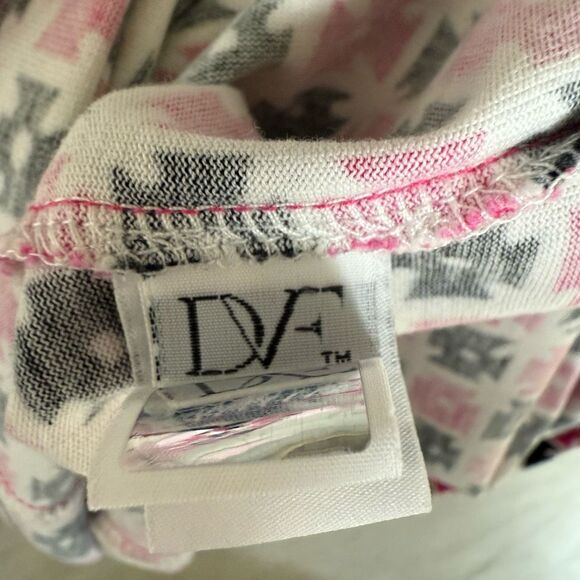 Diane von Furstenberg cotton/silk blend Reina Check Dot Pink Dress size 2 - Picture 10 of 10